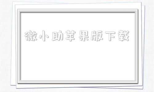 微小助苹果版下载微小助电脑版官方下载