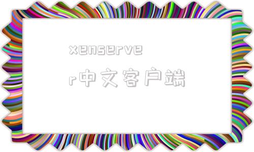 xenserver中文客户端的简单介绍